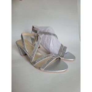 Naturalizer Silver Rhinestone Strappy sandals size 8.5 New Mother of Bride